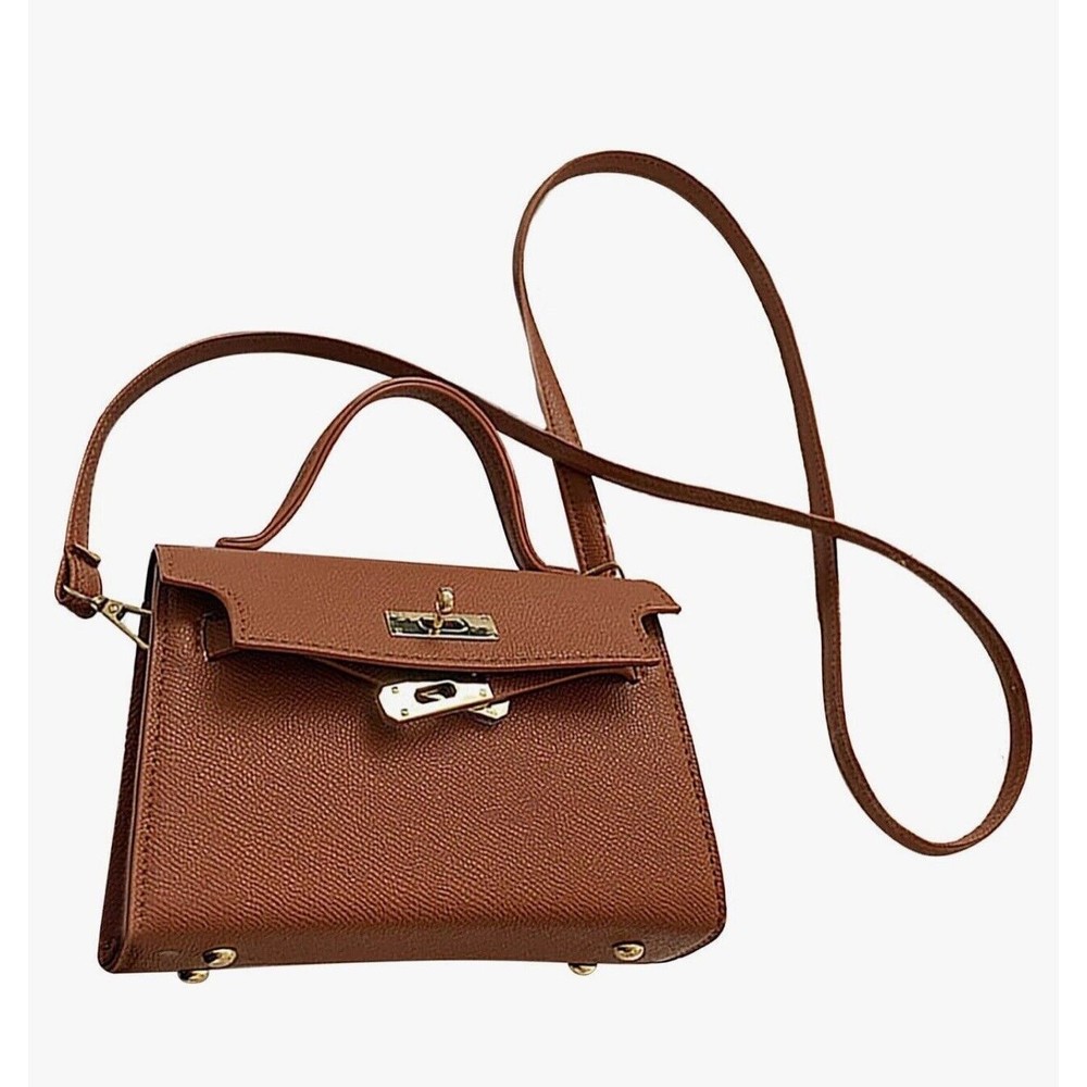 Naroote Mini Shoulder Bag Brown Foldable Purse